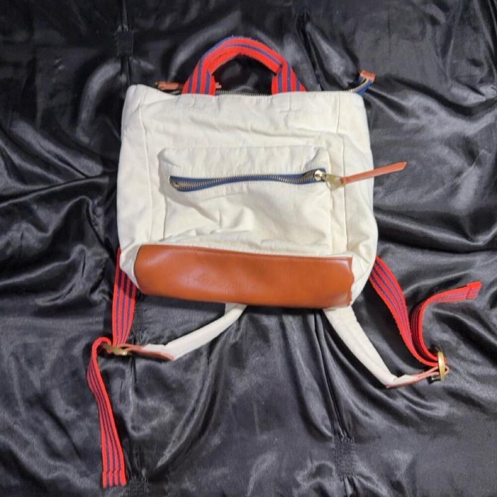 Universal thread white canvas backpack